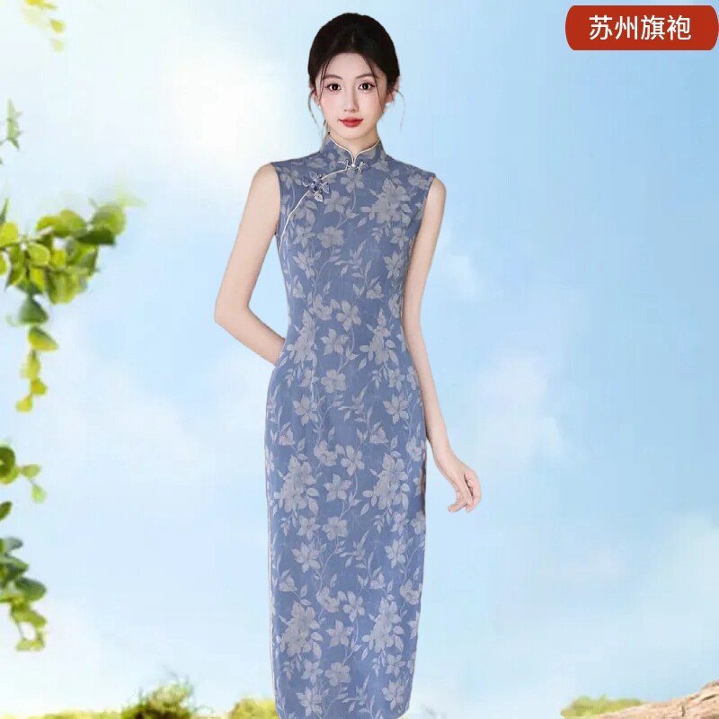 优雅文艺收腰少女上班穿苏州旗袍