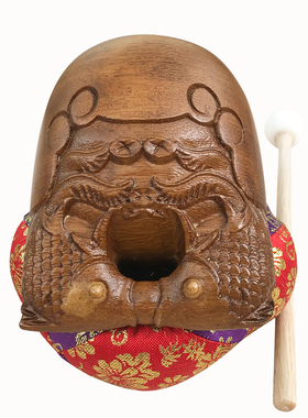 福慧香炉拜垫铃鼓引庆4寸柚木木鱼