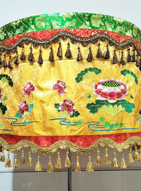福慧布艺装饰大殿挂幡龙门80厘米莲花庄严暗花华盖宝盖