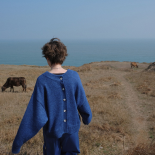 新款 STILL 2026春装 开衫 YOU自制前后都可穿排扣针织衫