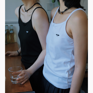 顯瘦半隱藏拉鏈打底衫 短款 STILLYOU百搭多巴胺純色吊帶背心女修身