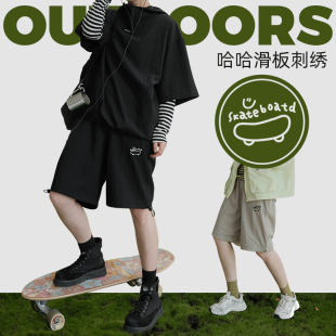 男女套装 短裤 套头衫 STILLYOU原创丛林山系户外轻薄两件套连帽短袖