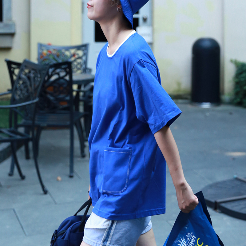 STILL YOUÔ´´×Ô֯ײɫÁì¿ÚÃ÷Ï߿ڴüt-shirt¶ÌÐäÅ®TÐôÏļ¾ÁÁÉ«TEE