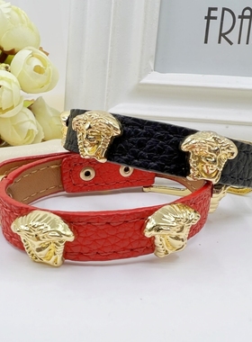 女皮欧美美杜莎手镯小众设计轻奢