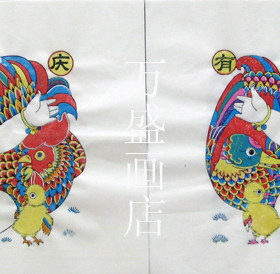 潍坊杨家埠木版年画小号diy线稿