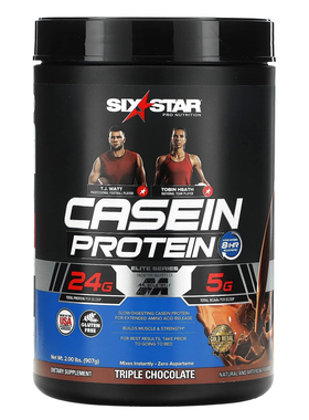 美国原装进口Muscletech麦斯泰克SIXSTAR酪蛋白缓释增肌蛋白粉