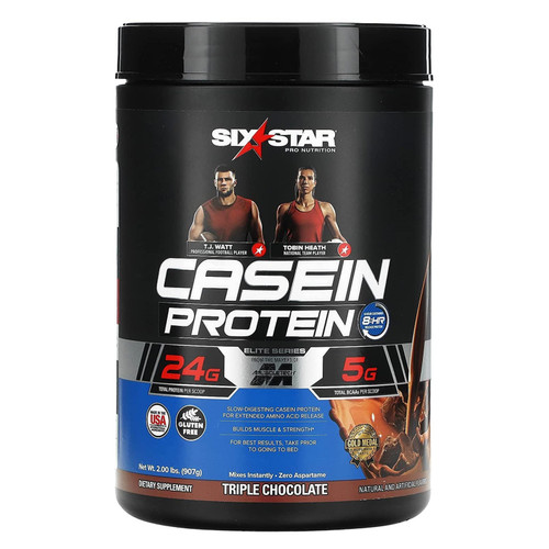 美国原装进口Muscletech麦斯泰克SIXSTAR酪蛋白缓释增肌蛋白粉