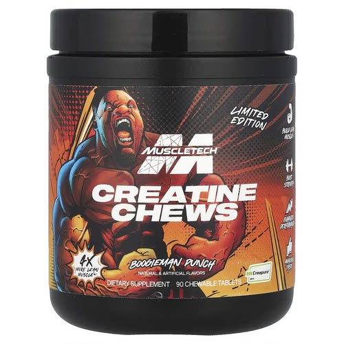 美国MuscleTech限量版麦斯泰克肌酸咀嚼片一水肌酸BoogiemanPunch