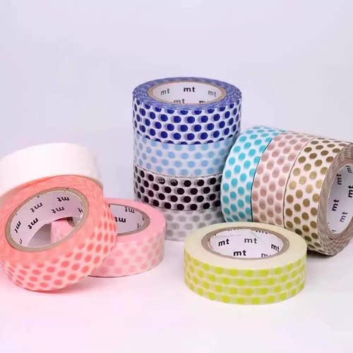 胶带分装日本mt基础款波点新款可爱打底和纸胶带手帐