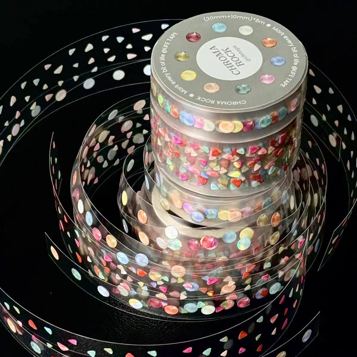 胶带分装｜人生磁带彩石贝壳光手帐装饰叠加神器韩系闪闪发光