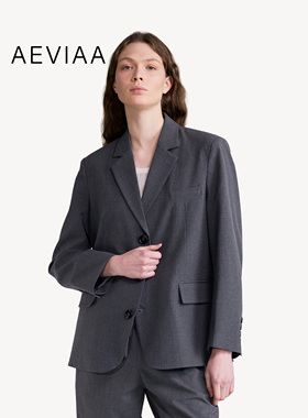 AEVIAA韩版宽松显瘦通勤休闲西装外套女百搭高级感黑色西服上衣