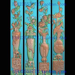 A精雕图浮雕灰度图扫描图深雕古建图新款 595 博古花瓶竖96