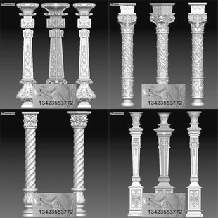 R拴马桩狮子STL 圆雕图 扫描图 栓马柱狮 仿古栓马柱3