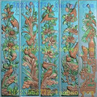 D扫描图精雕图清香古建四季花团富贵牡丹兰心四季 博古竖花鸟