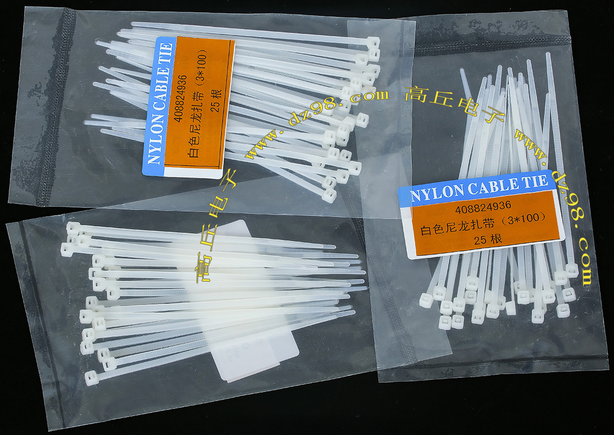 100毫米x3毫米 尼龙扎带 塑料扎带 每包25条=元1 电动车/配件/交通工具 扎带 原图主图