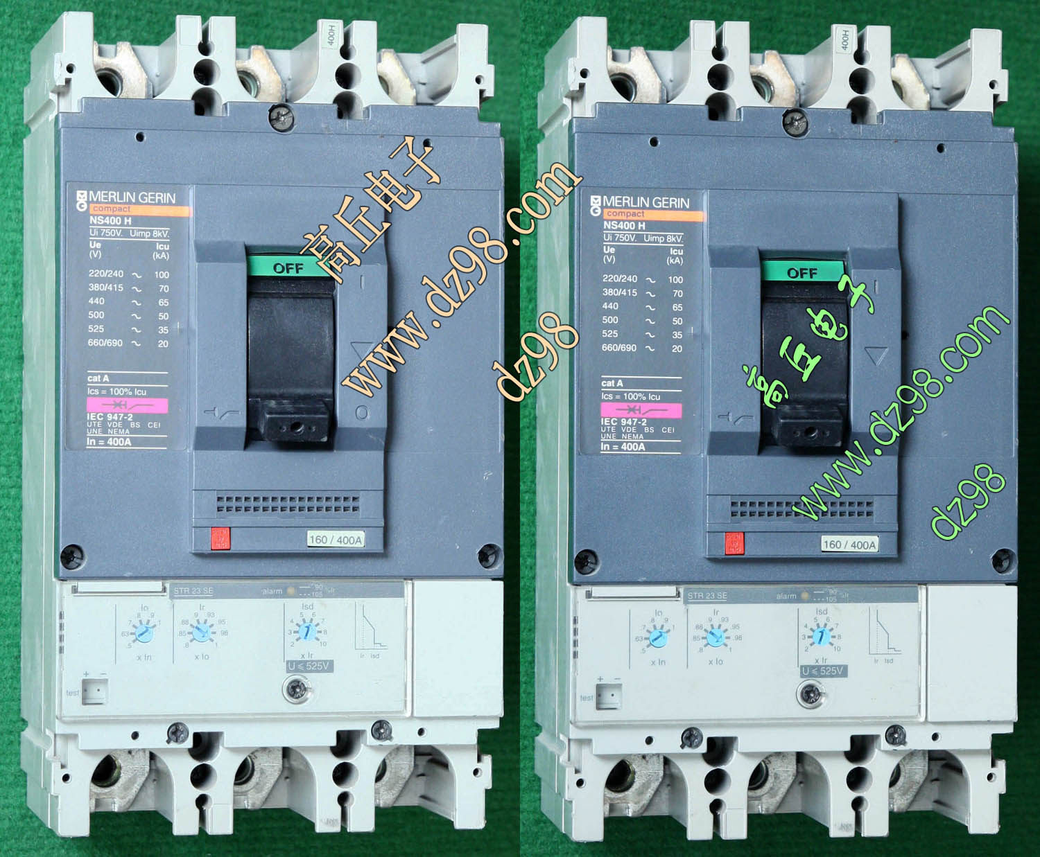 merlin gerin ns400h 160/400a三相空气开关 断路器 重约5.2公斤