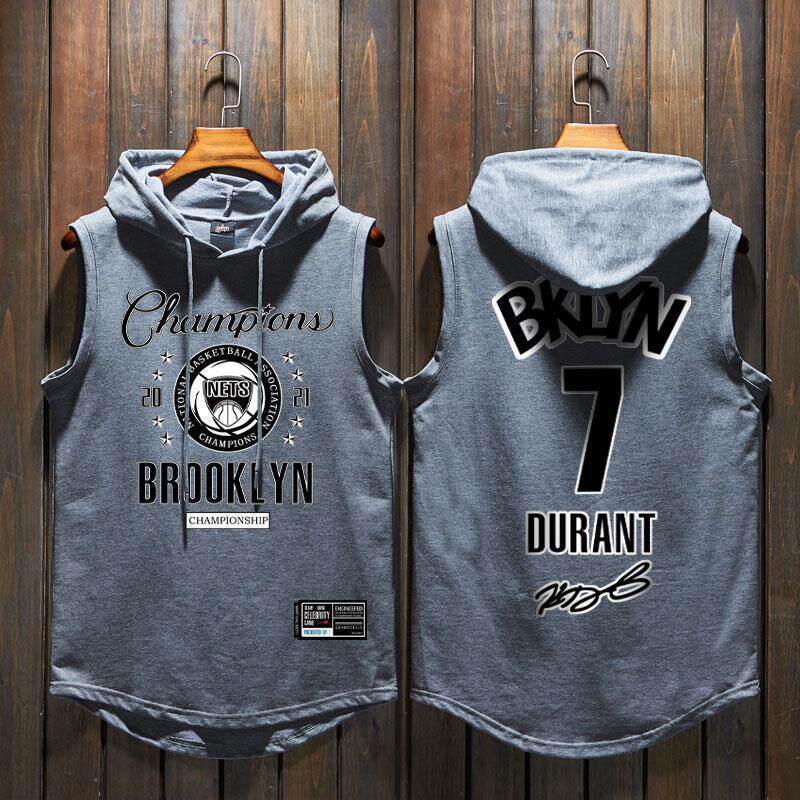 背心男篮网队训练服哈登杜兰特欧文篮球宽速干运动圆领无袖t恤