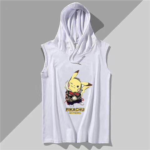 无袖t恤男女连帽运动韩版背心健身宽松带帽嘻哈街头砍肩情侣上衣