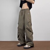 男 直筒拖地休闲爵士户外防水嘻哈百搭登山长裤 美式 复古高街工装