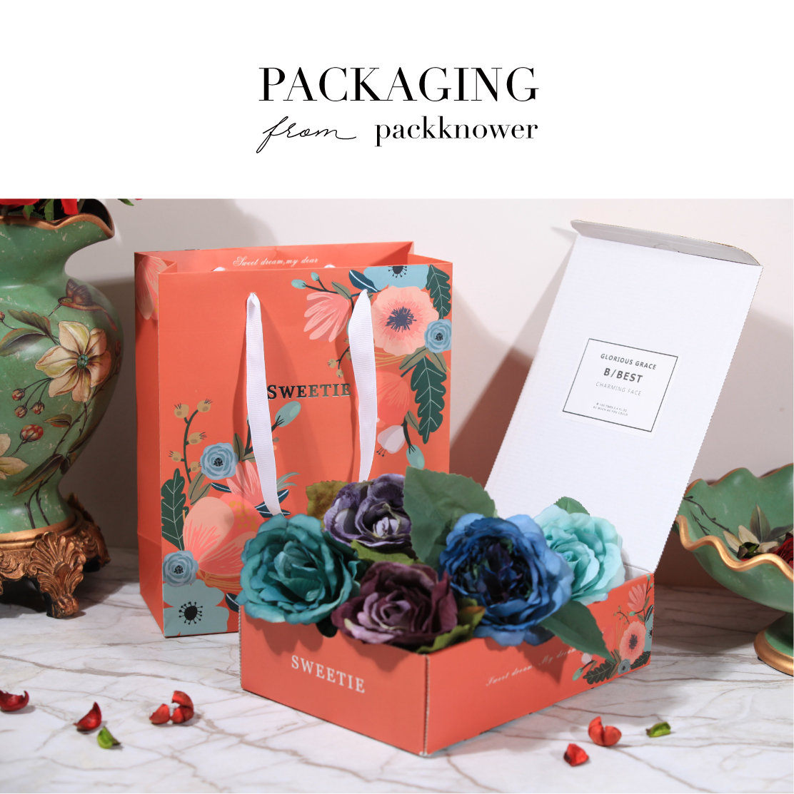 创意油墨画设计定制时尚生日节日婚礼喜庆礼品盒包装盒纸袋飞机盒