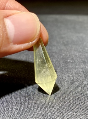 天然水晶 利比亚陨石灵摆吊坠套链 水晶挂件毛衣链项链 一物一图