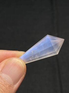 天然水晶 斯里兰卡玻璃体月光石灵摆吊坠套链 水晶挂件毛衣链项链