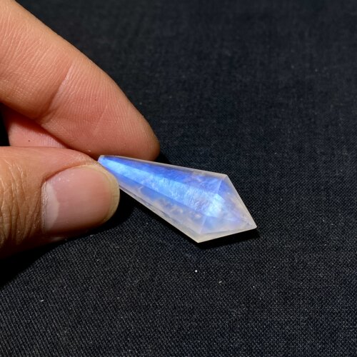 天然水晶 斯里兰卡玻璃体月光石灵摆吊坠套链 水晶挂件毛衣链项链