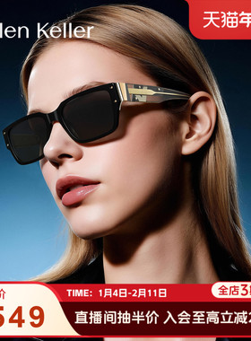 海伦凯勒新款金属方框太阳镜