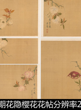 CBC江户后期花隐樱花花帖分辨率200素材资料参考12 130MB JPG格式