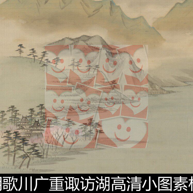 wid日本江户时期歌川广重诹访湖高清小图素材资料参考1