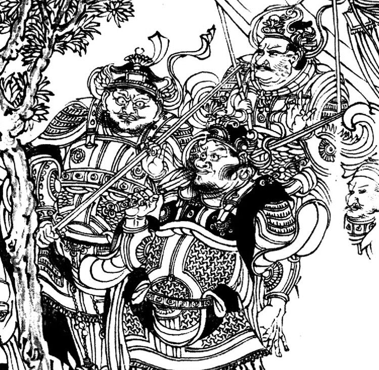 中国古代壁画八十七神仙卷手绘临摹白描素材高清图样 1 590MB