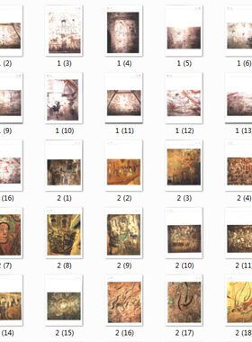中国古代墓藏精美壁画非高清素材实录参考48 91MB JPG格式