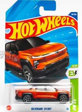 86号 SILVERADO EV RST 雪佛兰 橙色 风火轮合金小跑车