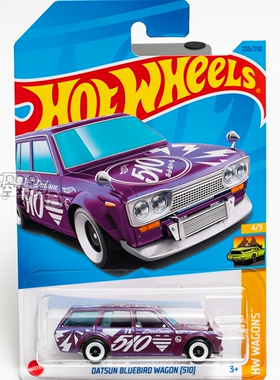 235号 DATSUN BLUEBIRD WAGON[50] 达特桑 紫色风火轮合金小跑车