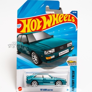 16号 '87 AUDI QUATTRO 奥迪 绿色 风火轮合金小跑车