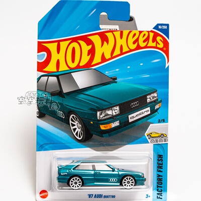 16号 '87 AUDI QUATTRO 奥迪 绿色 风火轮合金小跑车