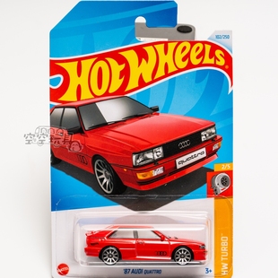 102号 '87 AUDI QUATTRO 奥迪 红色 美泰风火轮合金小跑车