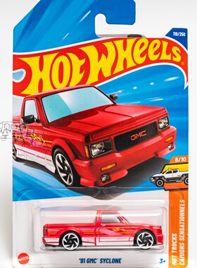 119号 '91 GMC SYCLONE 红色 风火轮合金小跑车