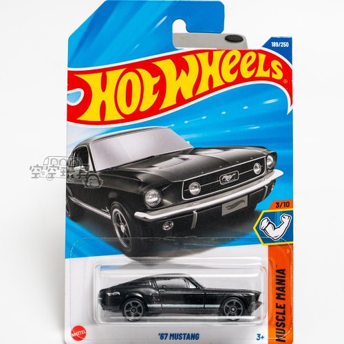 189号 '67 MUSTANG 福特野马 黑色 风火轮 合金小跑车
