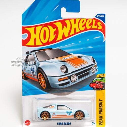 247号 FORD RS200 福特 GULF天蓝色 风火轮合金小跑车