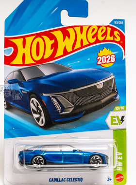 163号 CADILLAC CELESTIQ 凯迪拉克 蓝色 风火轮合金小跑车
