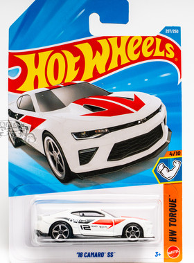 207号 '18 CAMARO SS 雪佛兰科迈罗 白色 风火轮合金小跑车
