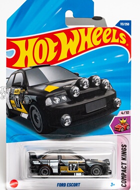 113号 FORD ESCORT 福特 黑色 风火轮合金小跑车