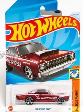 142号 '68 DODGE DART 道奇 红色 风火轮合金小跑车