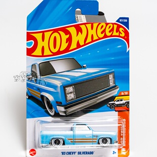157号 '83 CHEVY SILVERADO 雪佛兰 天蓝色 风火轮合金小跑车