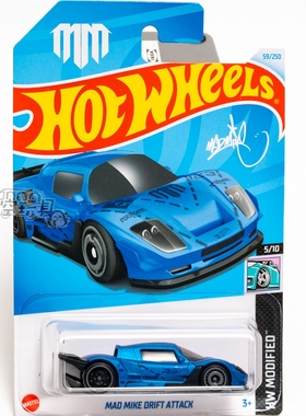 59号 MAD MIKE DRIFT ATTACK 蓝色 美泰风火轮合金小跑车