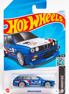 138号 BMW M3 WAGON 宝马 蓝色 美泰风火轮合金小跑车