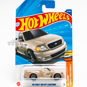 94号'99 FORD F-150 SVT LIGHTNING福特土黄色风火轮合金小车