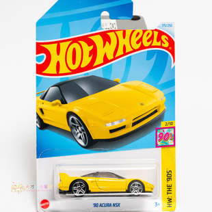 175号 '90 ACURA NSX 讴歌 黄色 美泰风火轮合金小跑车