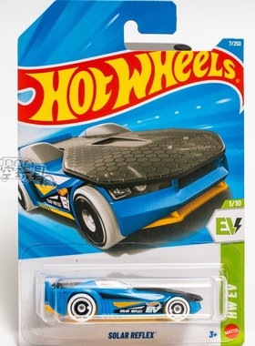 7号 SOLAR REFLEX 蓝色 风火轮合金小跑车